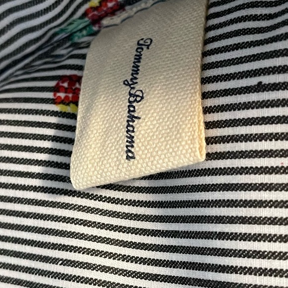 Tommy Bahamas  Women's Pirro Circle Straw Weaved Tote Basket Blue & White Bag - Picture 9 of 10